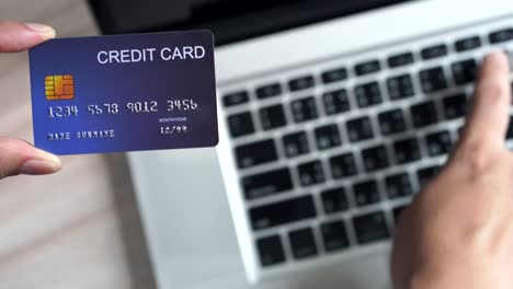 credit card for business store shopping on online store.