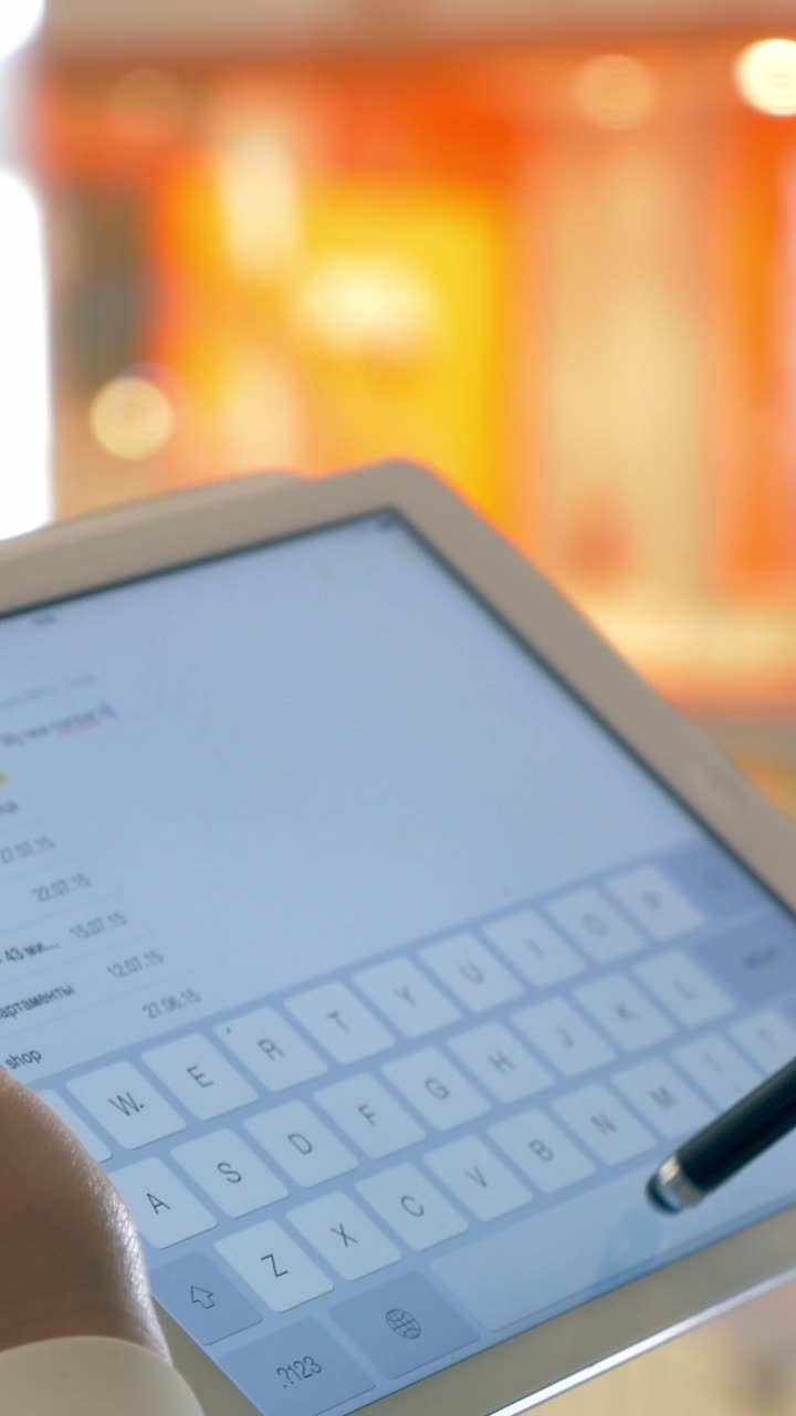 Using a tablet with a stylus