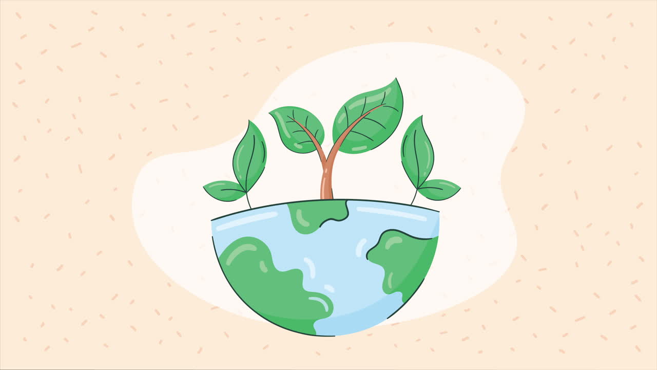 Terra con una Pianta in Crescita