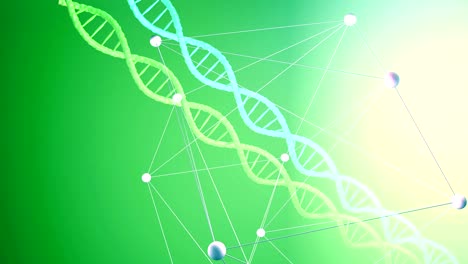movimiento de la cadena de dna. animación 4k, 3d