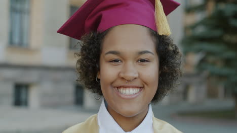 happy graduate woman