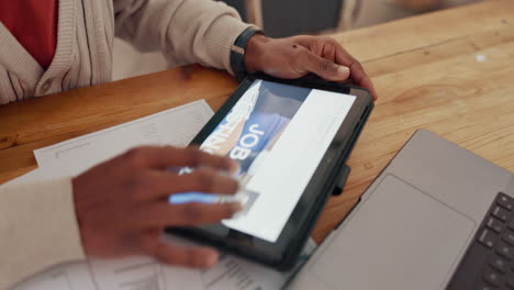 Black-couple,-arguing-and-tablet-while-angry