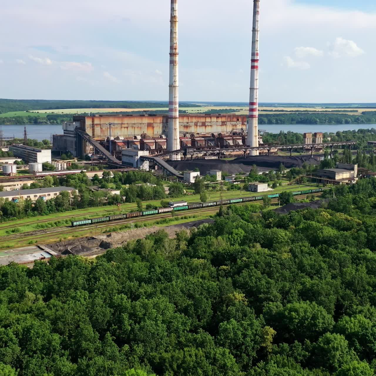 vista aérea de una zona industrial