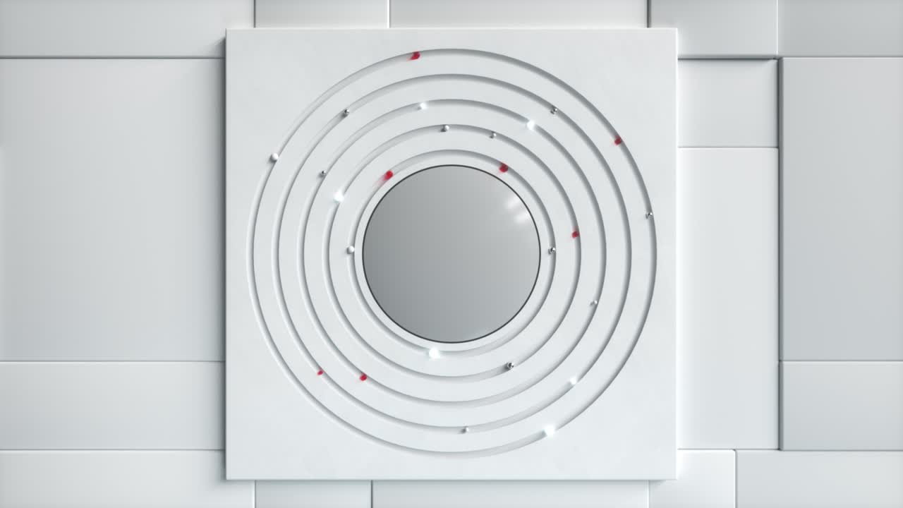 동심 원을 가진 현대적인 추상적인 벽 장식