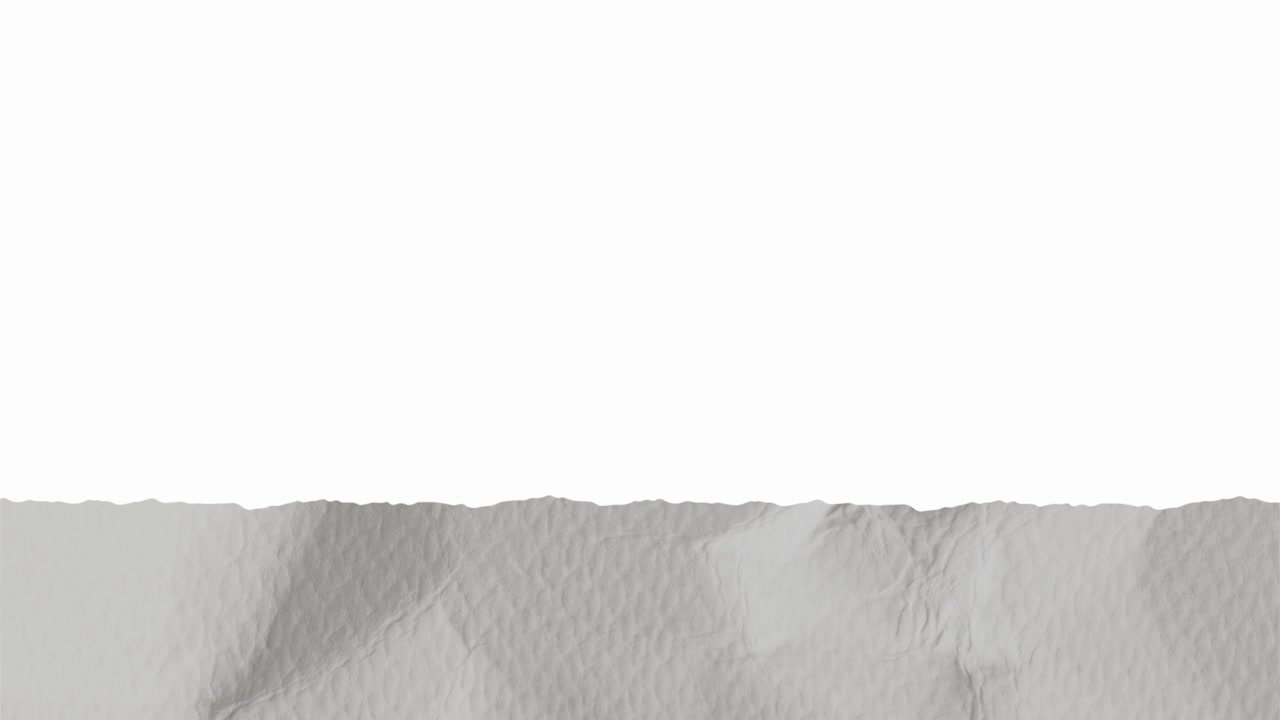 Textured Grey Paper Unrolls to Reveal Blank White Space