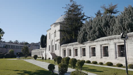 historical turkish tomb with garden