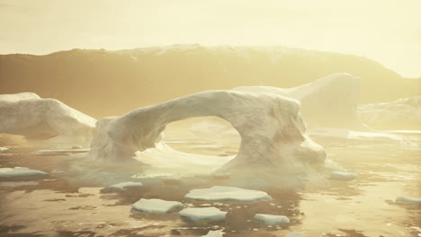 Lago-Islandia-Con-Glaciares-Que-Se-Derriten