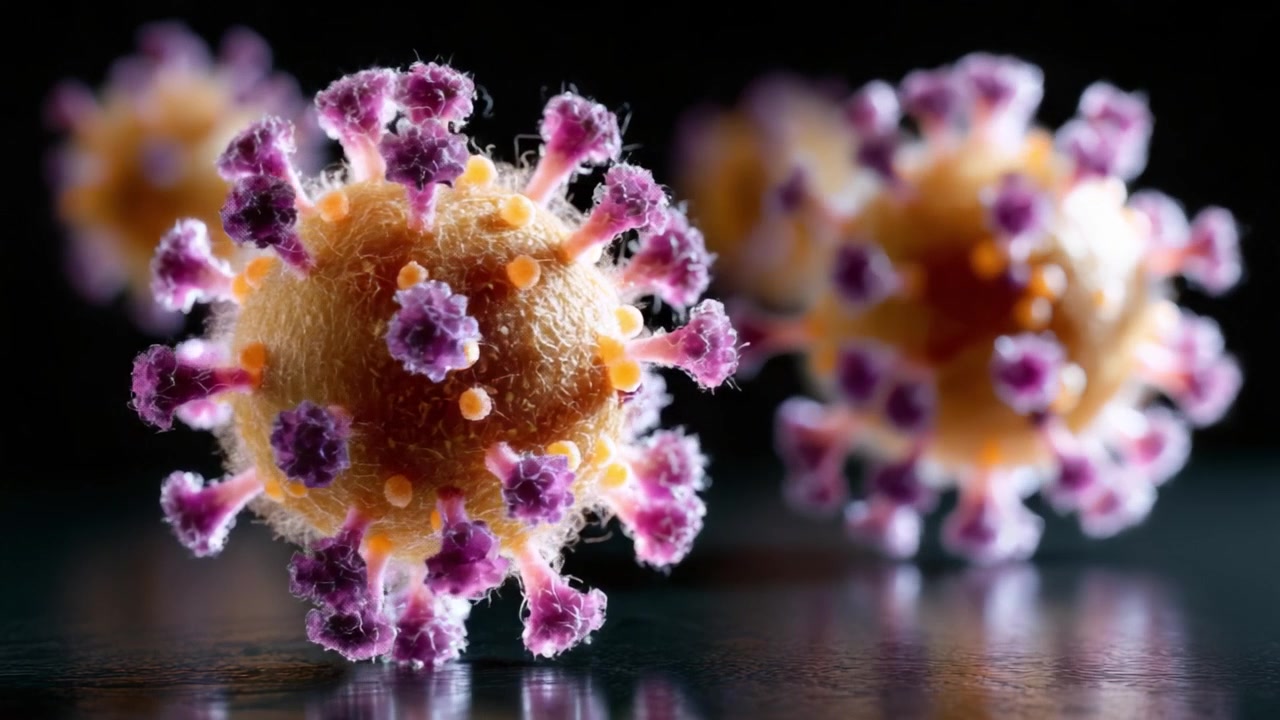 Visualización Microscópica de Virus: Un Vistazo Detallado a la Estructura, Función y Resistencia de las Partículas Virales Bajo Observación Científica.