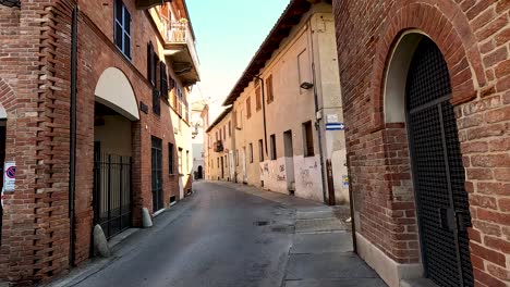 a serene alleyway in piedmont, italy