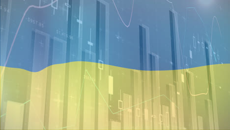 Animation-of-data-processing-over-ukraine-flag