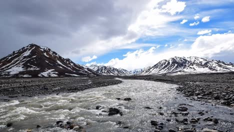 cinemagraph of toklat river and mountains