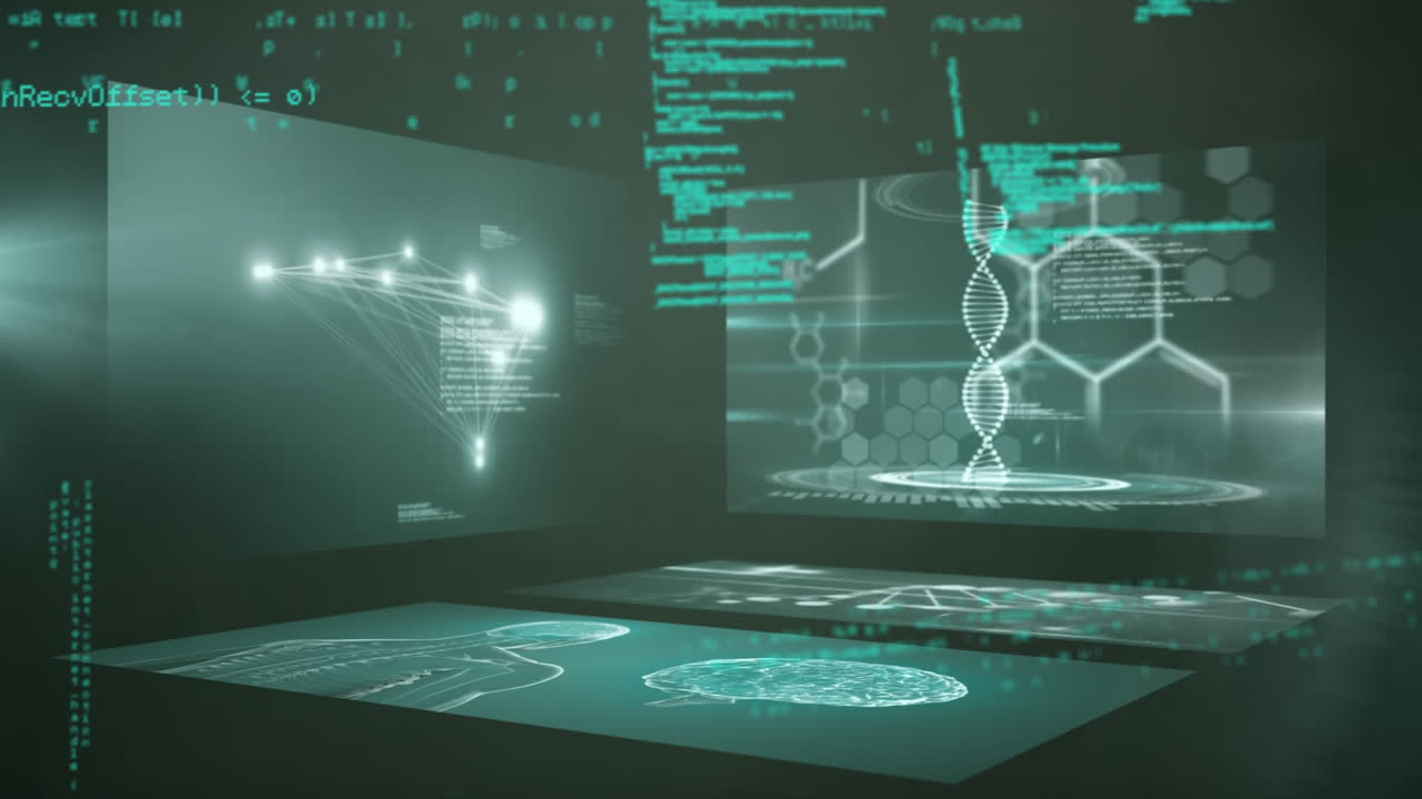 Digitally generated video of medical data processing