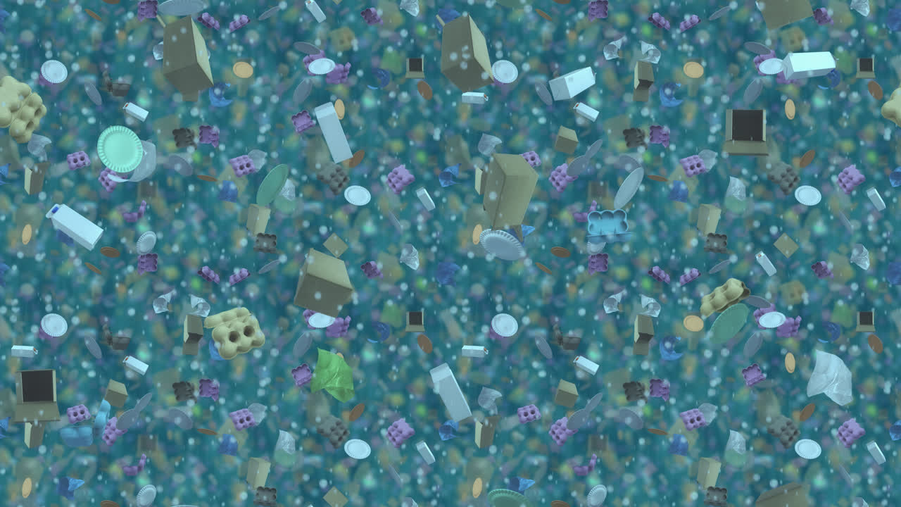 contaminación ecológica del océano reciclaje de papel bucle azulejos fondo hundimiento