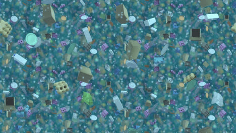 ocean eco pollution recycle paper loop tile background sinking