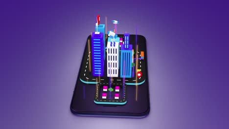 digital advanced smart city. artificial intelligence. wireless network. loop.