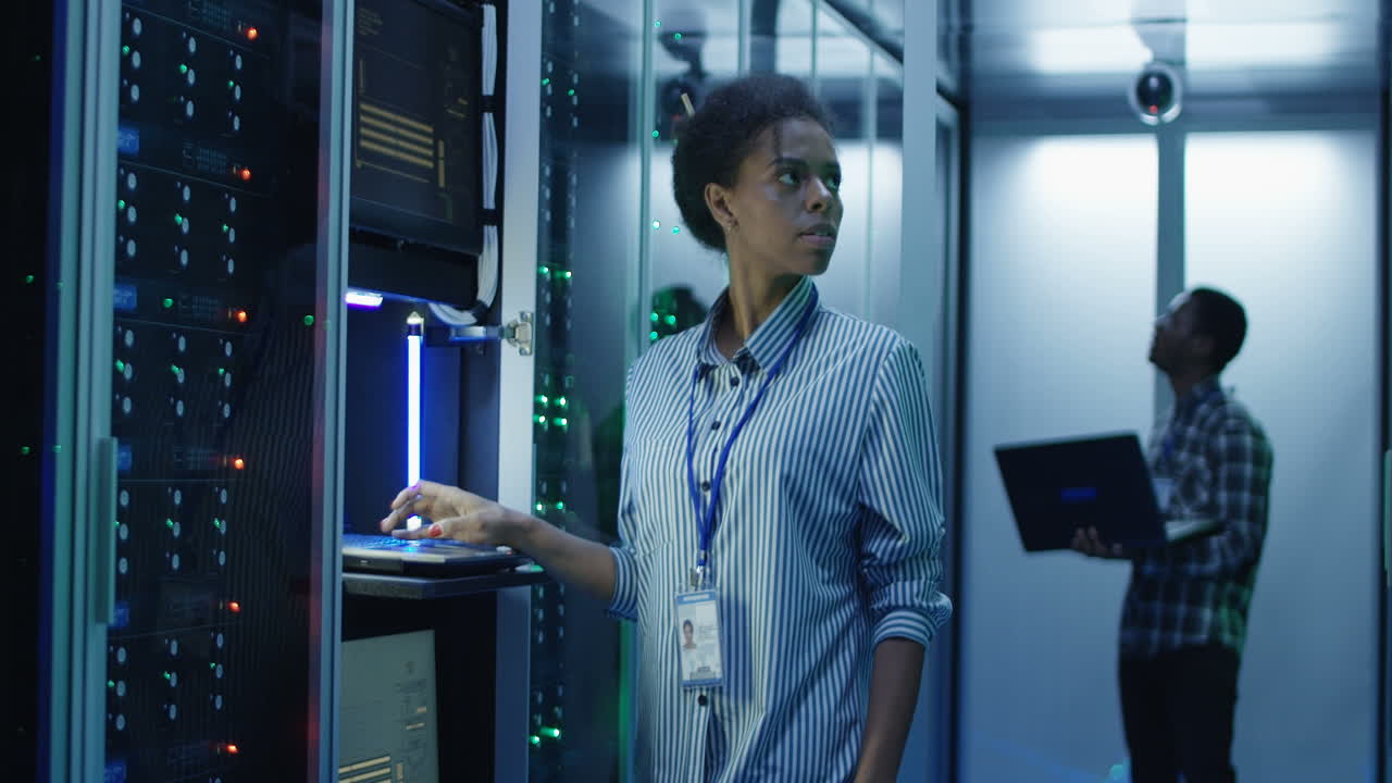 IT Professionals Working in a Data Center
