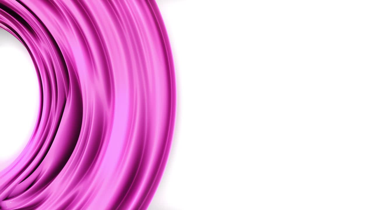 abstracto 3d línea render objeto aislado en fondo blanco. 4k imágenes de animación de bucle sin costuras.