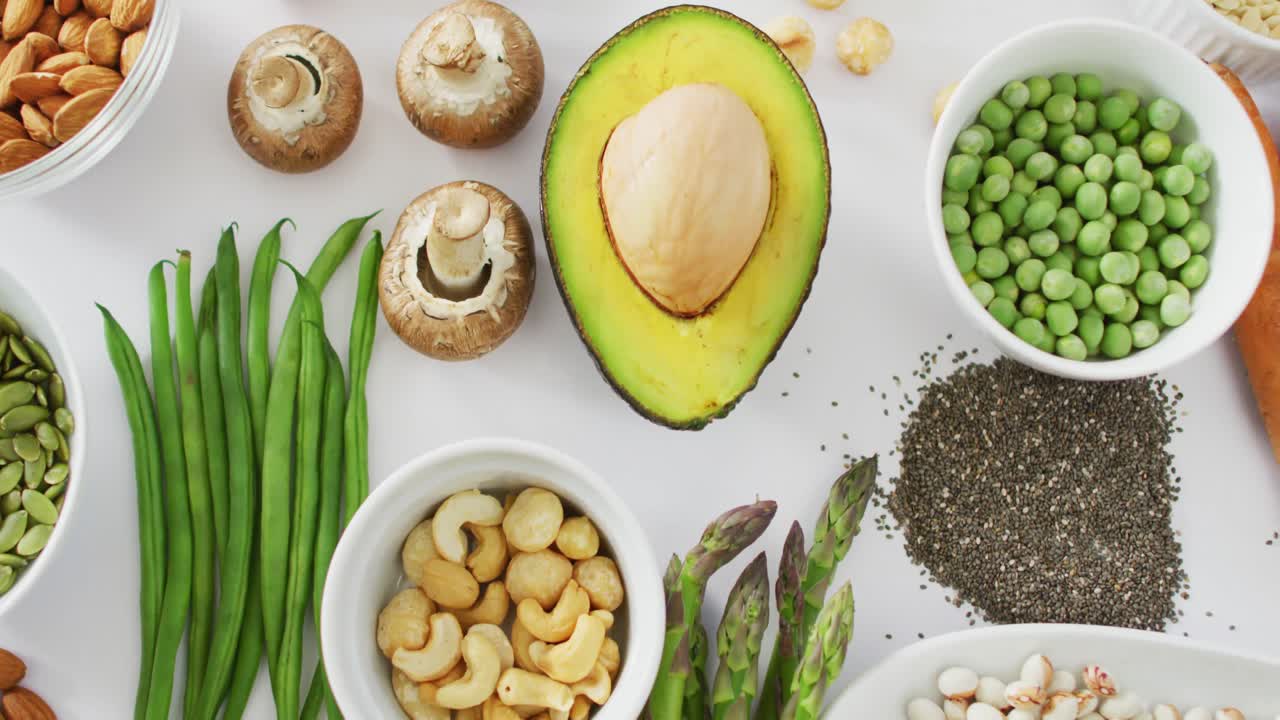 ⁇  배경 에 있는 신선 한 채소 의 비디오