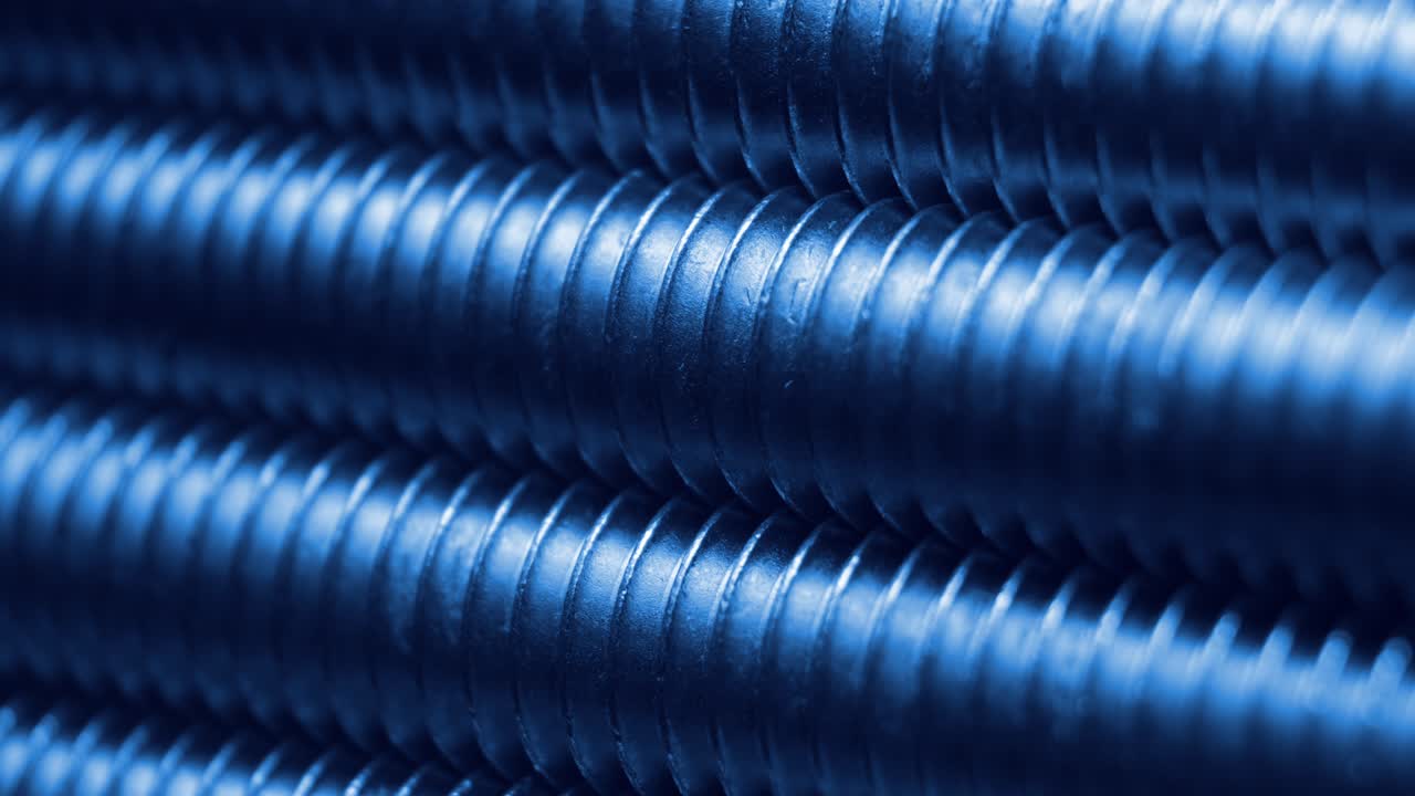 스크류 금속 텍스처 슈퍼 매크로, 공장 컨베이어