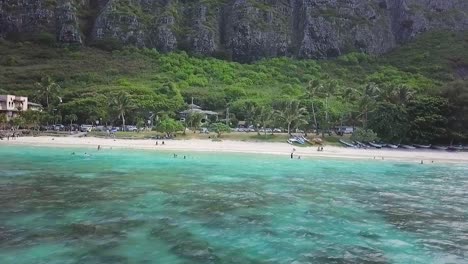kaiona beach park on the hawaiian island of oahu sits on the windward side facing the sunrise
