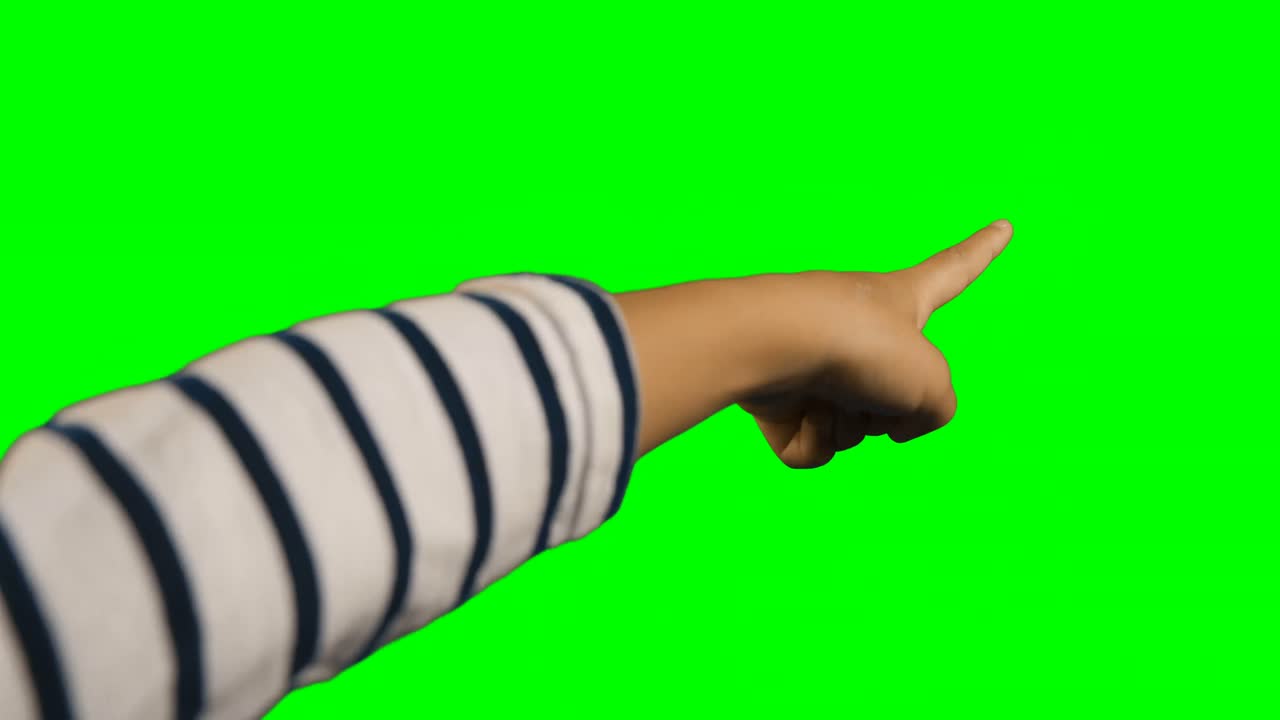 손을 가리키는 여성의 클로즈업