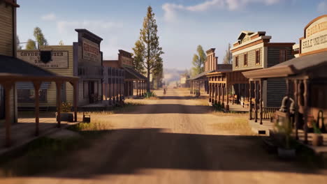 deserted wild west town street