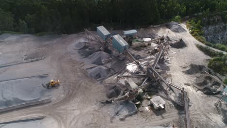 cantera para la minería vista aérea