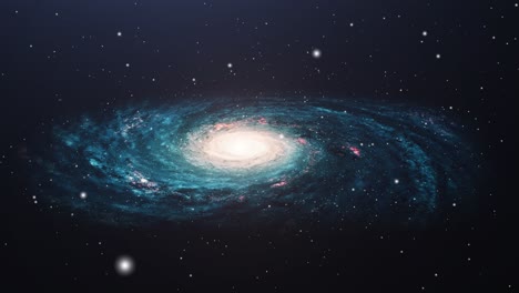 blue galaxy revolving in the universe