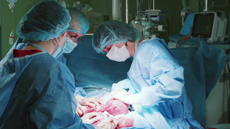 surgical procedure in an operating room