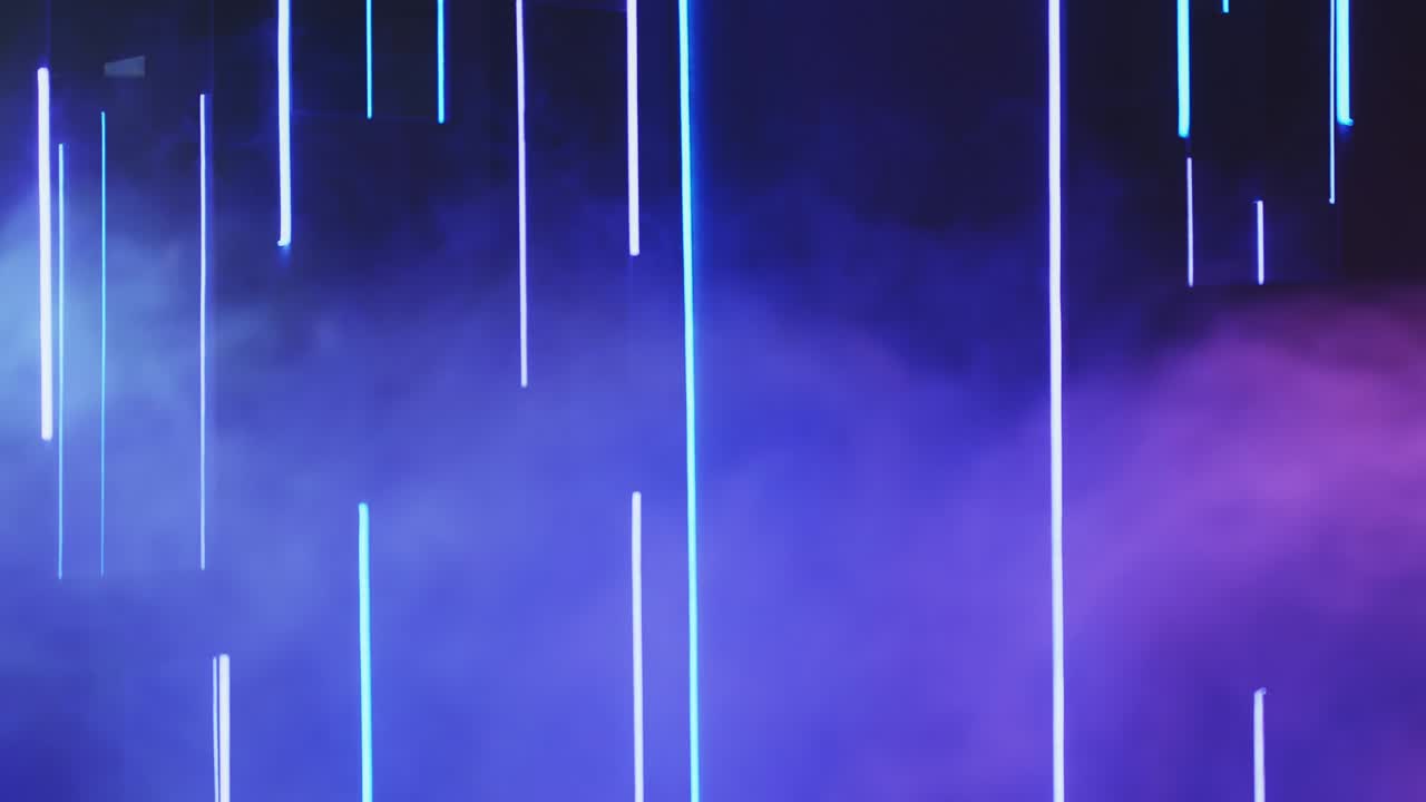neon light smoke fume flow phantom blue background