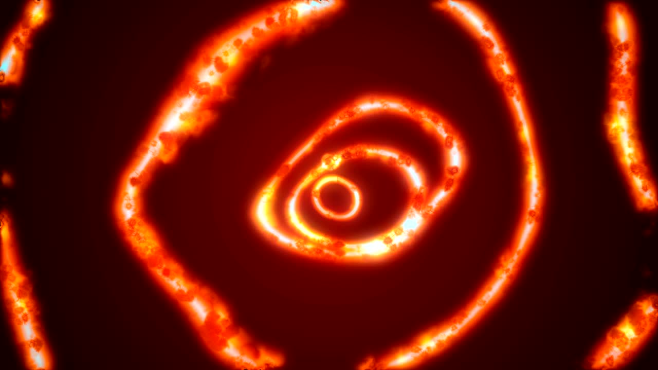 추상적인 휘어진 원 또는 곡선 터널 애니메이션 움직이는 원활한 아트 루프 배경