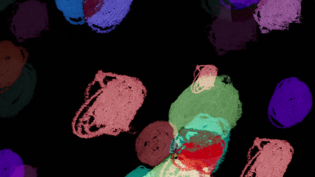 다른 색상으로 손으로 만든 그림