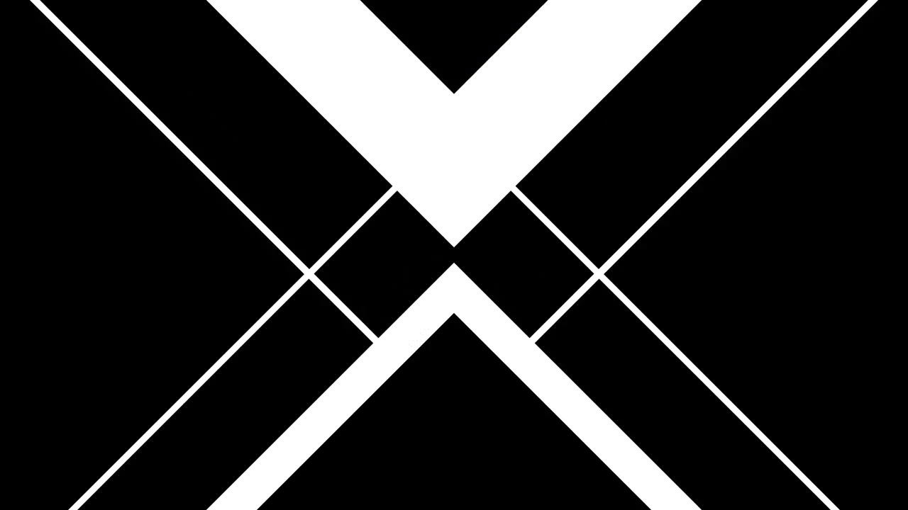 Abstract Geometric Motion Graphic Transition with Black and White Shapes