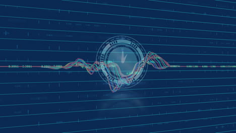 animación del procesamiento de datos durante el reloj