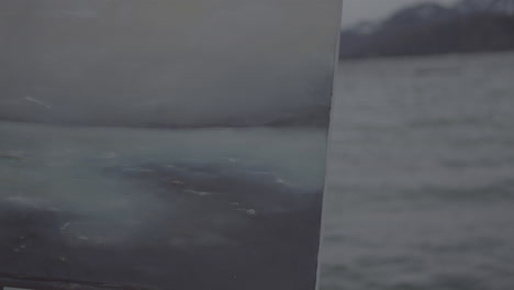 misty ocean painting