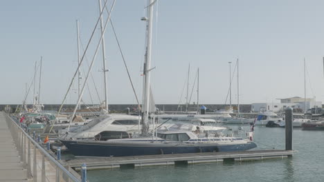 boats docked in the port of albufera in barbate