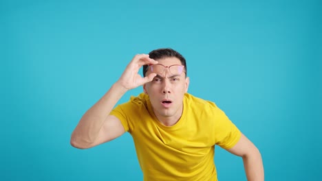 surprised man with glasses