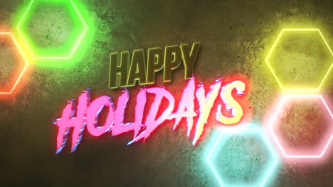 Vibrant-neon-Happy-Holidays-sign-sparks-festive-cheer