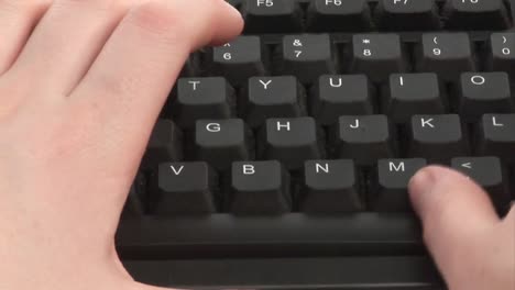 woman typing on keyboard