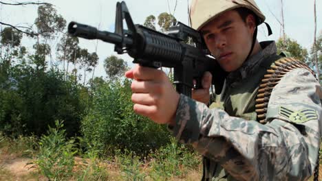 Military-soldier-during-training-exercise-with-weapon