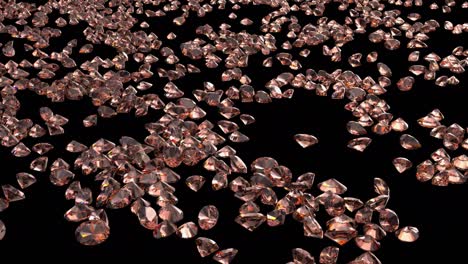 loose morganite gemstones on transparent background