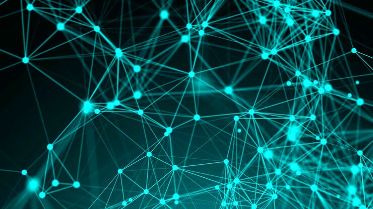 Sfondo astratto, superfici geometriche, linee, cifre e punti. Griglia astratta
