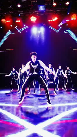 energetic dance performance on stage