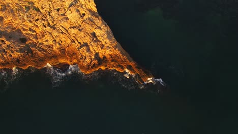 aerial of beautiful cliff and sea