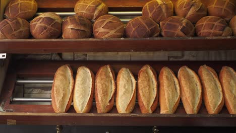 freshly baked bread display