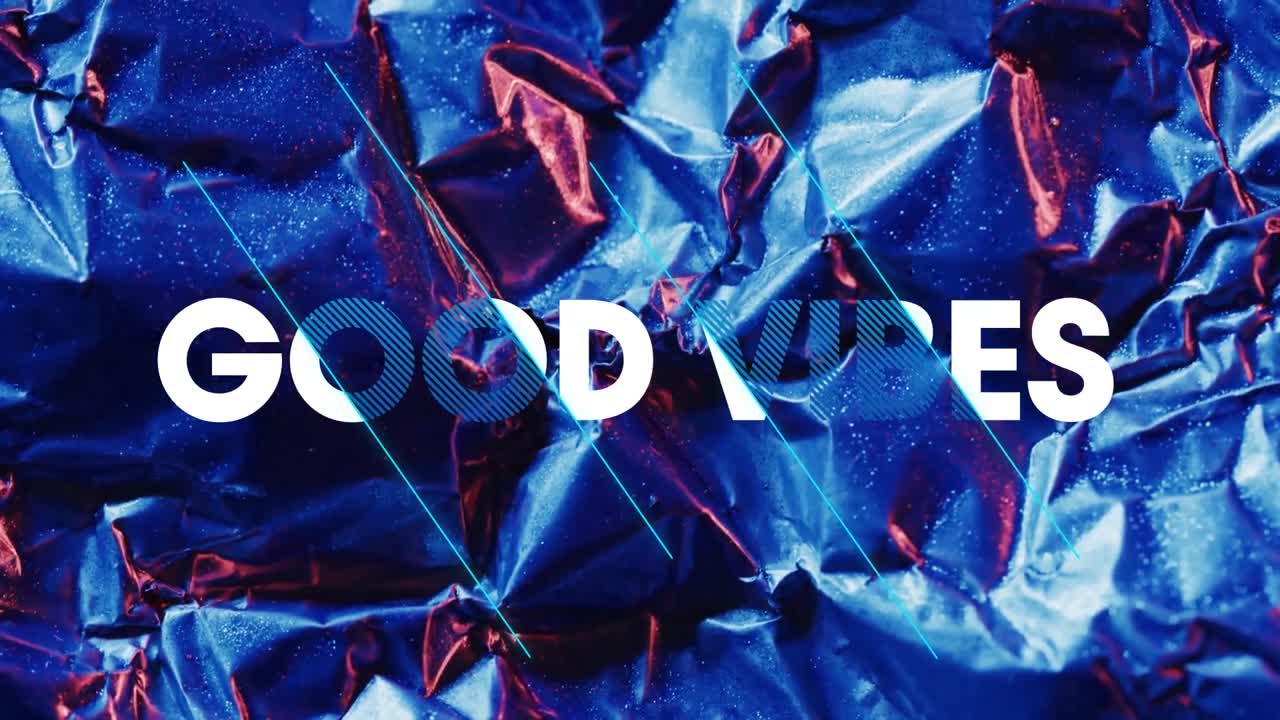 animación de buen texto de vibraciones sobre un primer plano de papel arrugado.