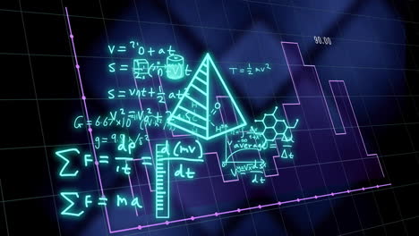 Animación-Del-Procesamiento-De-Datos-Científicos-Sobre-Fondo-Oscuro