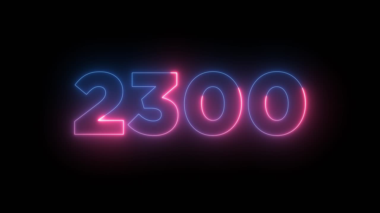 Neon Number 2300