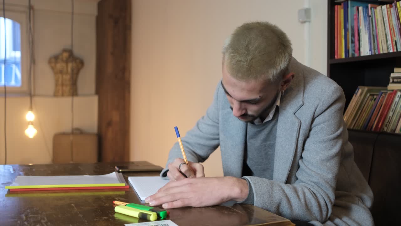 escritura con bolígrafo