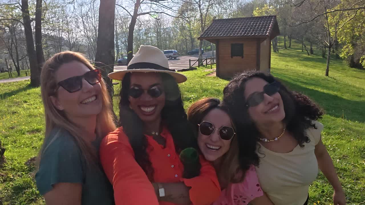 A group of friends enjoying a day at the park